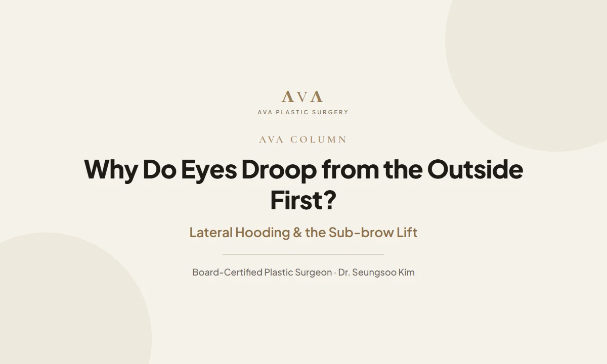 Why Do Eyes Droop from the Outside First? Lateral Hooding and the Sub-Brow Lift