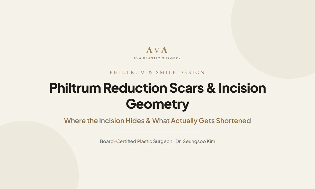 Philtrum Reduction (Bullhorn Lip Lift) — Where the Scar Hides and What Actually Gets Shortened