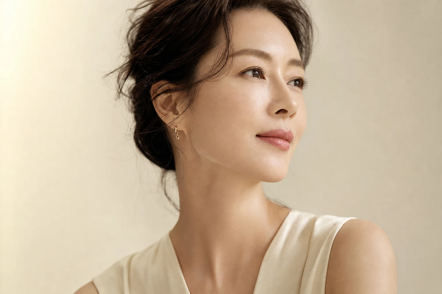 Defined jawline contour following 360-degree 3D thread lifting